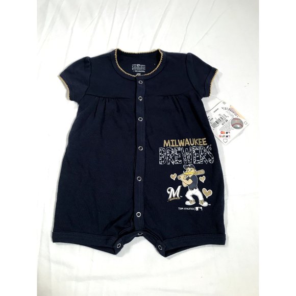 MLB Other - Genuine Merchandise MLB Milwaukee Brewers Onesie 3.6 Months Blue